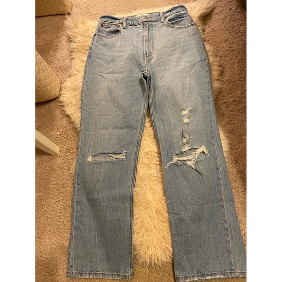 Abercrombie Ankle Straight Ultra High-Rise Jeans Size 8 - Picture 2 of 6